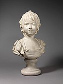 Young girl; first modeled: 1779–1780; plaster; height: 36.8 cm (14½"); Metropolitan Museum of Art