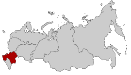 दक्षिण केंद्रीय जिल्हाचे रशिया देशाच्या नकाशातील स्थान