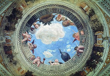 Ψευδαισθητική οροφή, έργο του Αντρέα Μαντένια.