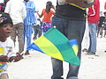 A child with Gabonese Flag on Independence Day (17 August 2014)