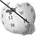 The Admin Mop, used widely on Wikimedia Foundation projects to show that the user is an administrator there. Note that it contains the trademarked Wikipedia logo.