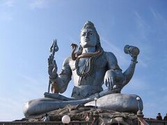 Shiva Statue on Murudeshwara hill. One of the tallest statues of Hindu deity Shiva.