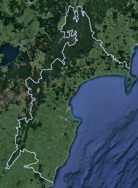Satellite of Hawke's Bay coastline