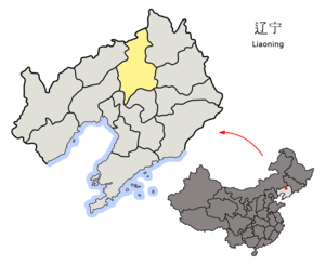 Položaj Shenyanga u pokrajini Liaoning i Liaoninga u Kini