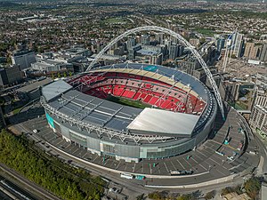 Das Wembley-Stadion aus der Vogelperspektive (2022)
