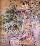 Henri de Toulouse-Lautrec, Femme dans le jardin de monsieur Forest, 1891.