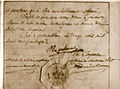 Napoléon Bonaparte. Abdication document