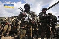 Soldados durante a Guerra em Donbas em 2014