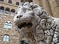 Marble lion on the Piazza della Signoria