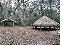 Reproductions of chickee huts along the Fort Caroline trails.