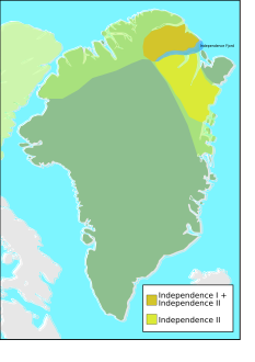 Areas of Independence I and Independence II cultures around Independence Fjord