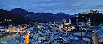 Centro histórico de Salzburgo e Fortaleza de Hohensalzburg, Áustria. (definição 6 993 × 2 995)
