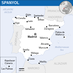 Lokasi Spanyol