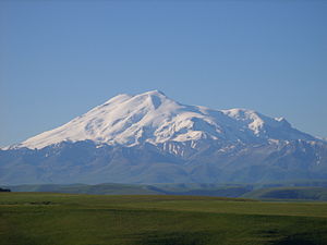 Kaukasus högsta berg Elbrus