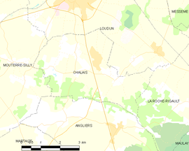Mapa obce Chalais