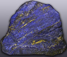 Lapis lazuli exploatat în Afganistan de mai bine de trei mii de ani, a fost folosit pentru bijuterii și ornamente, iar mai târziu a fost măcinat și folosit ca pigment.