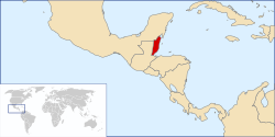 Localização do Belize.