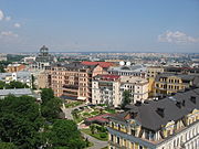 Панорама із дзвіниці в бік Великої Житомирської вулиці