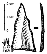 La punta de Tardenois es un microlito típico del Mesolítico.