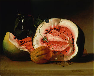 Melons and Morning Glories (Meloni e belle di giorno), 1813