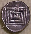 Давньогрецька монета із зображенням лабіринту Мінотавра, Кносс