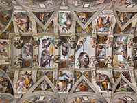 Michelangelo's frescos on the Sistine Chapel ceiling, "an artistic vision without precedent"[16]