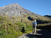 Low on the trail to the summit of Mount Taranaki