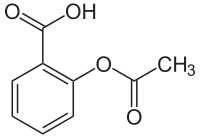 Strukturformel von Acetylsalicylsäure