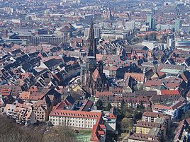 Freiburg set fra Schlossberg
