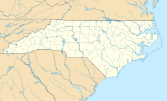 Фејетвил на карти North Carolina