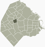Location of Villa General Mitre within Buenos Aires