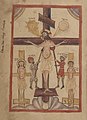 Una «crucifixión de Jesús» nestoriana, ilustración pertenece al Evangeliario nestoriano, siglo XVI.