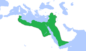 Maxima extindere a imperiului în timpul lui Saladin - 1188.