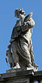 The saint's statue is among those on the colonnade in St. Peter's Square