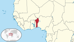 Location of Benin