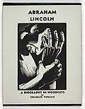 Thumbnail for File:Book cover Abraham Lincoln A Biography in Woodcuts 1933.jpg