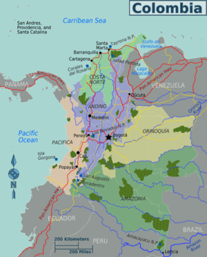 Die Regionen Kolumbiens