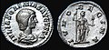 IVNO REGINA ("Reina Juno") en una moneda que conmemora a Julia Soaemias.