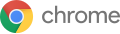 Logo de Chrome avec inscription en 2015.