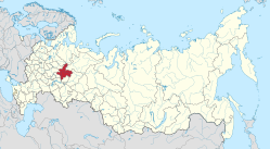 Kirov oblasts beliggenhed i Rusland