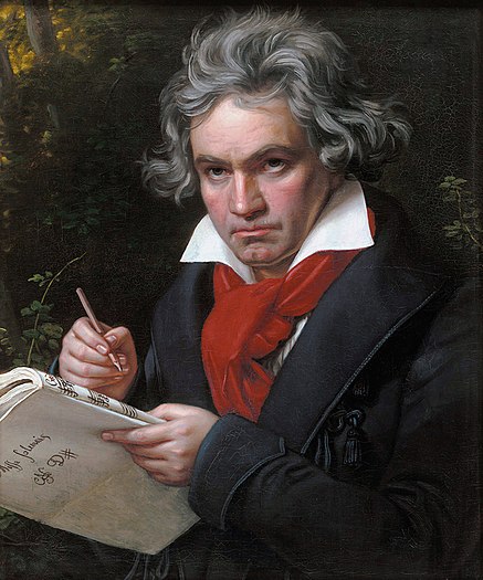 Portrait of Ludwig van Beethoven when composing the Missa Solemnis by Joseph Karl Stieler - 1820.