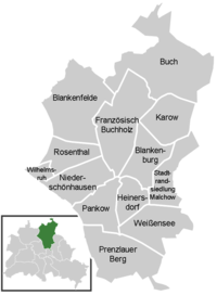 Mapa del districte de Pankow