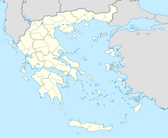 Mapa konturowa Grecji, w centrum znajduje się punkt z opisem „ATH”