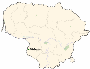 Вирбалис на карте