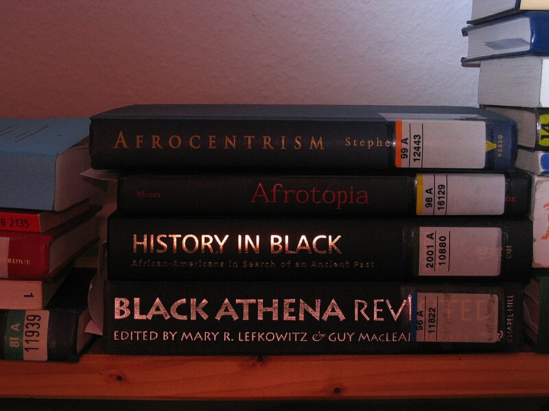 File:Pile of books Afrocentrism.jpg
