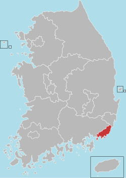 釜山広域市の位置