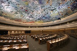 De zaal van de Mensenrechtenraad