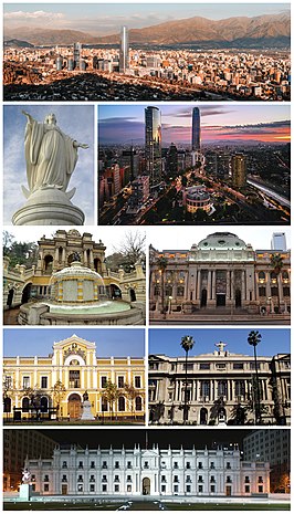 Een collage van Santiago