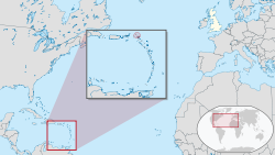 Location of  Anguilla  (circled in red)