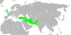 Държавите членки, показани в зелено